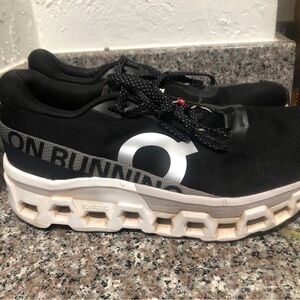 On Running Men's Black and White Athletic Shoes